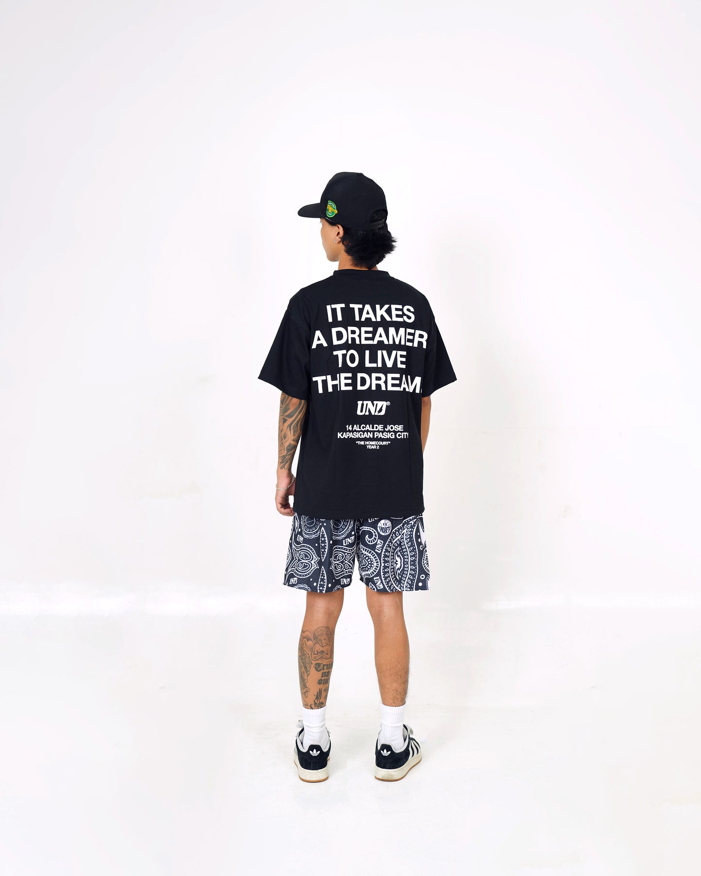 Bandana Logo Black Mesh Shorts