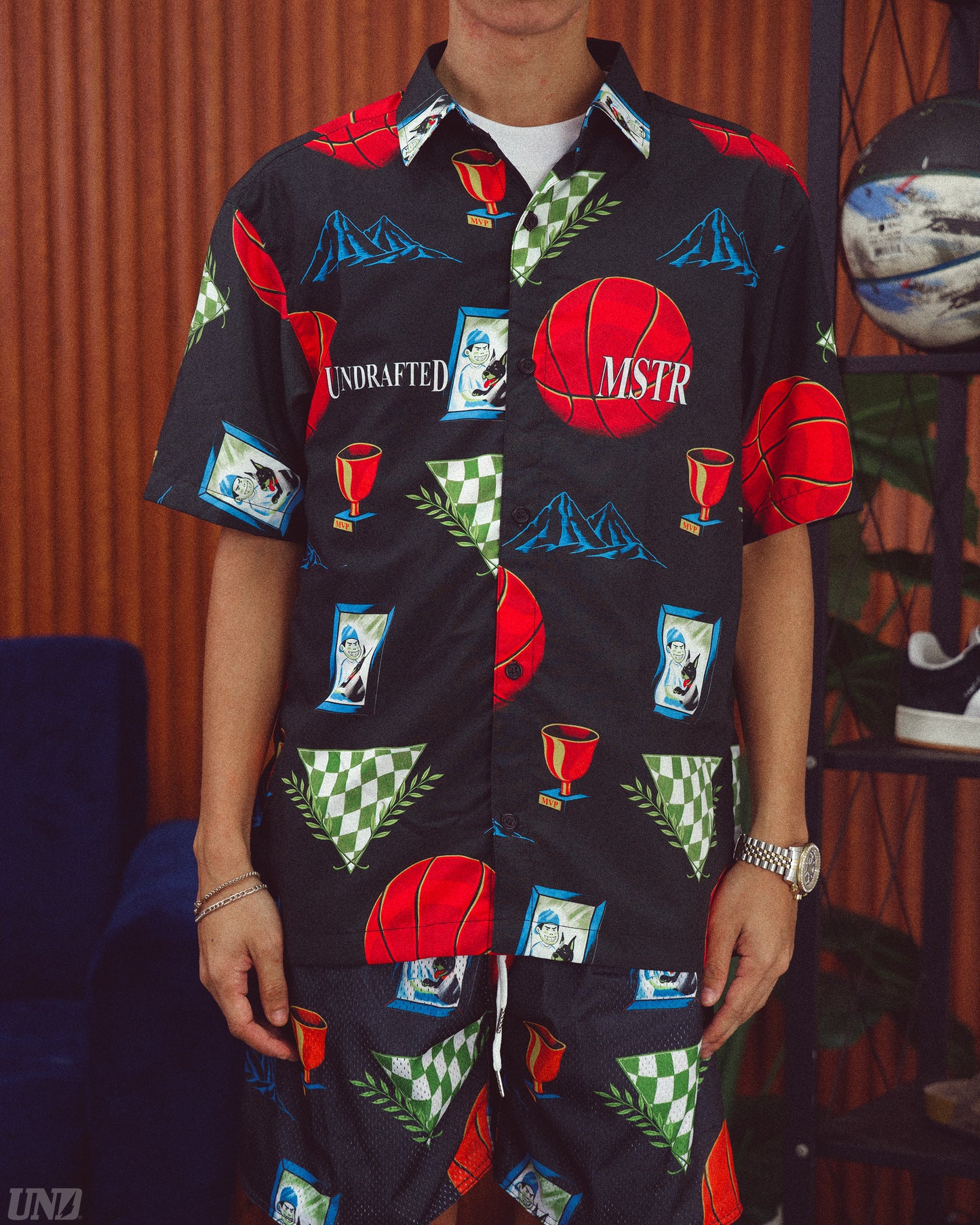 UNDxMSTR Peak Button Up Polo