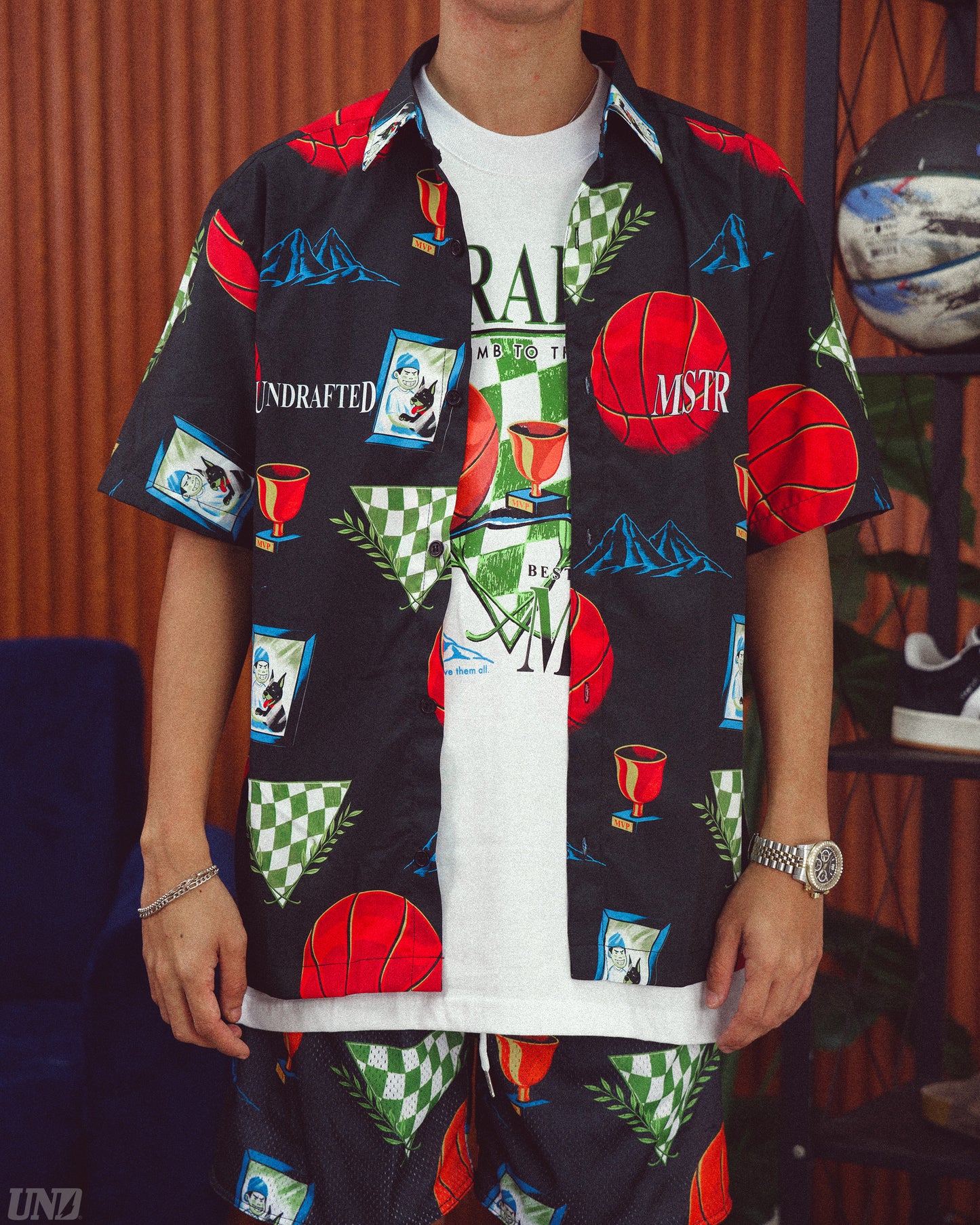 UNDxMSTR Peak Button Up Polo