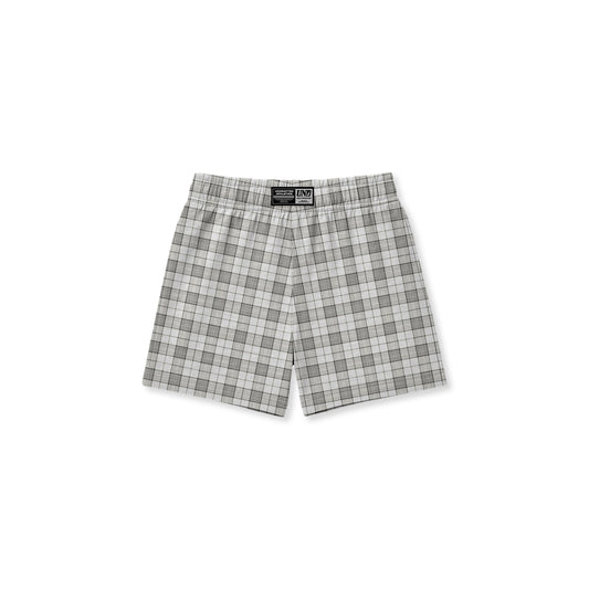 Plaid Boxer Shorts in White