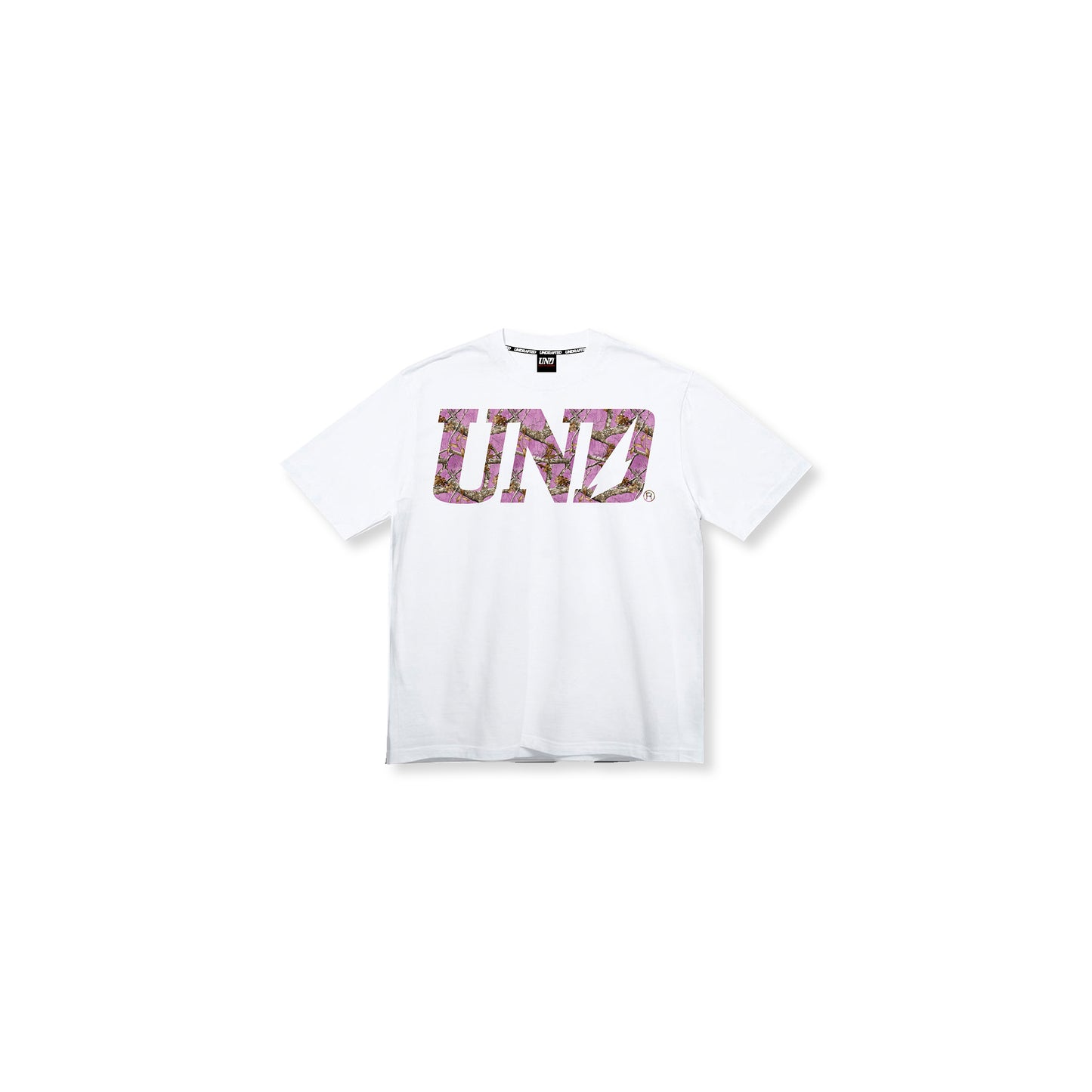 Pink Tree Tee in White