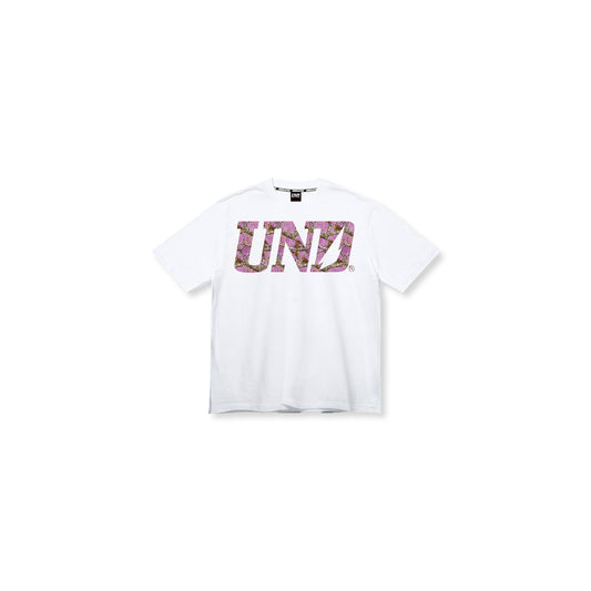 Pink Tree Tee in White