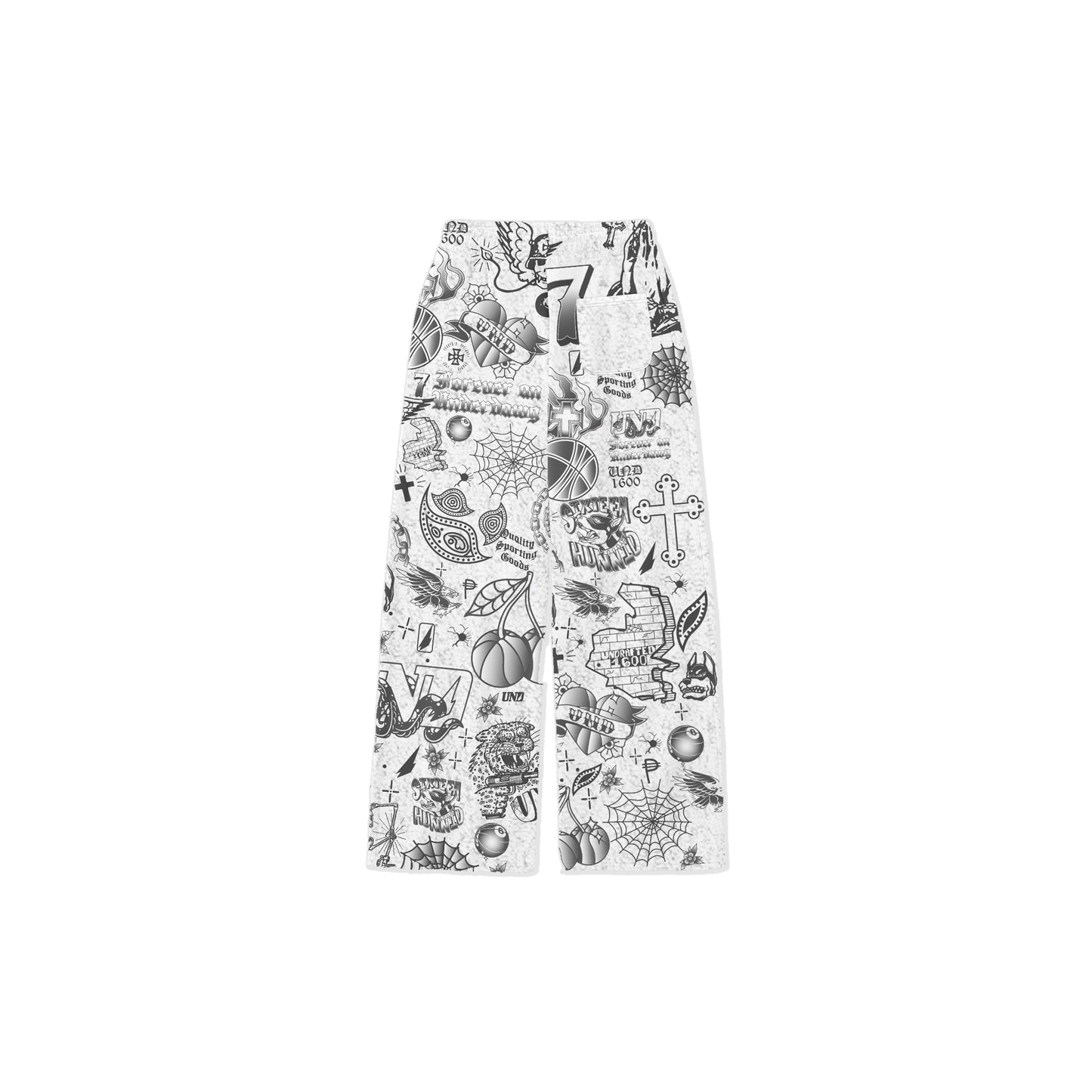 Inked Overall Sweatpants in Grey