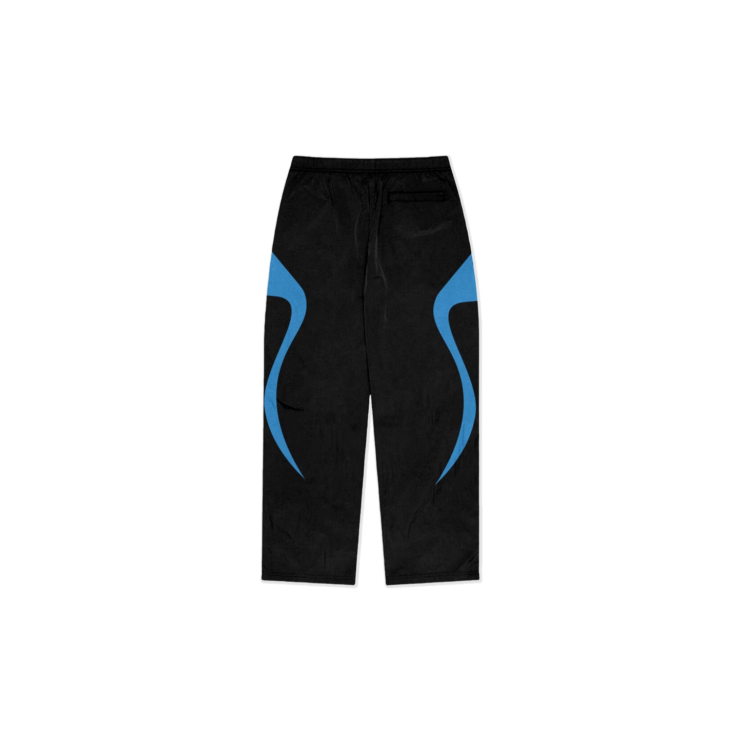 Ripple Straight Leg Nylon Trackpants Black