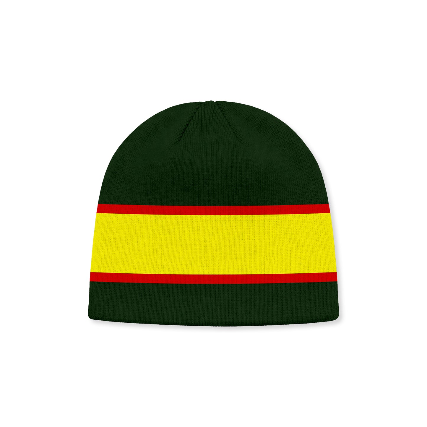 2-tone Stripe Green Knit Beanie