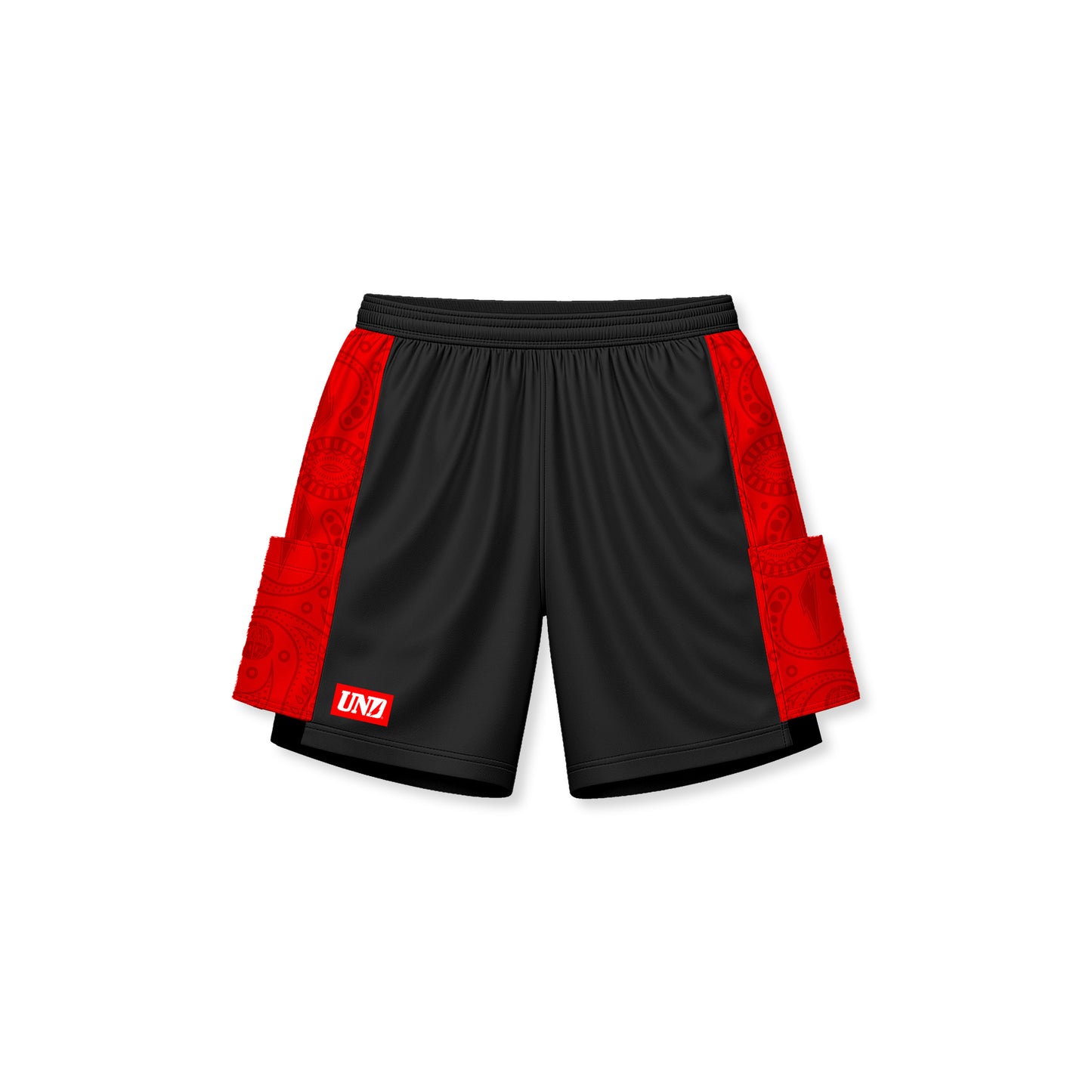 UND Edge Shiny Baggy Shorts in Black