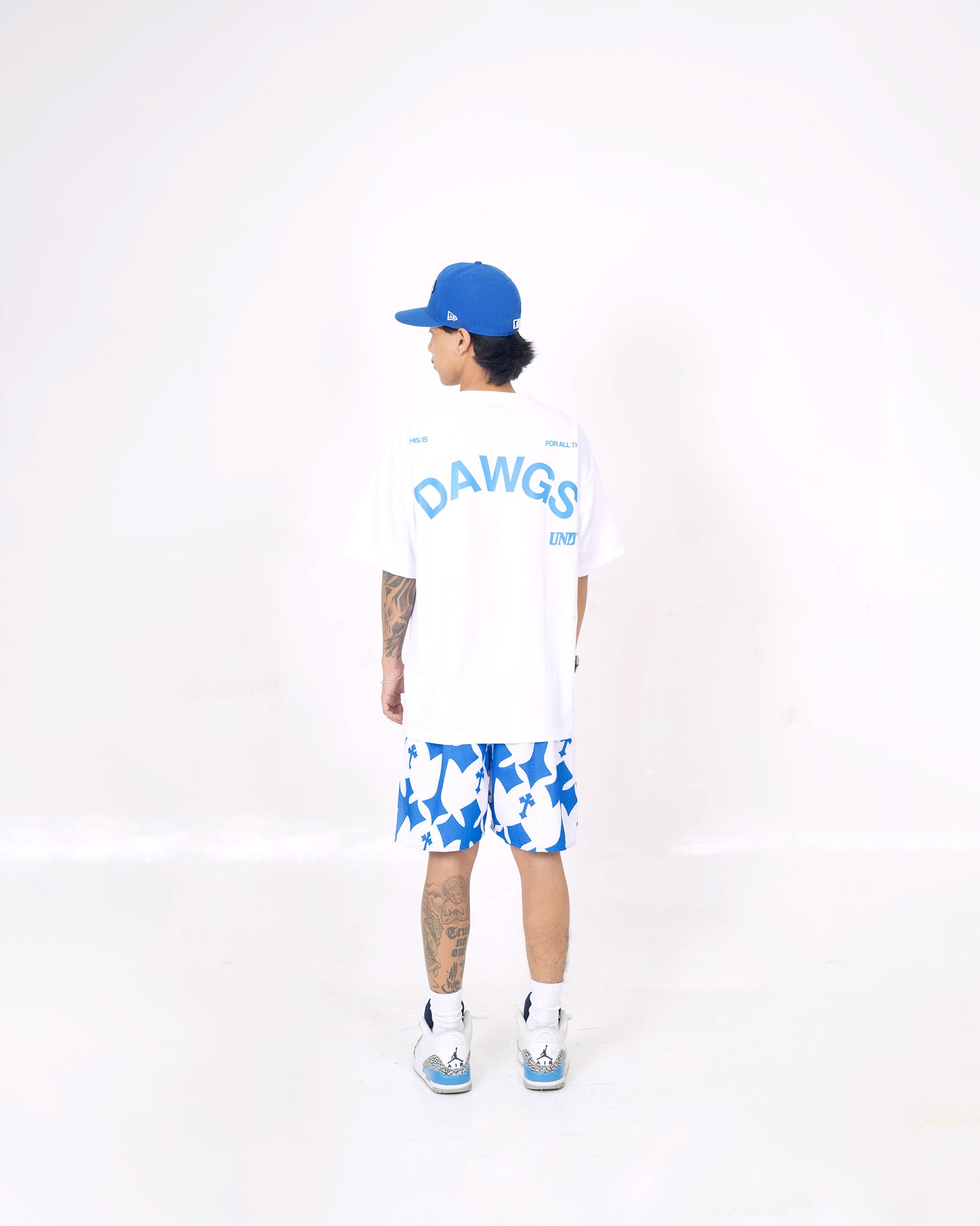 Cross Blue Mesh Shorts