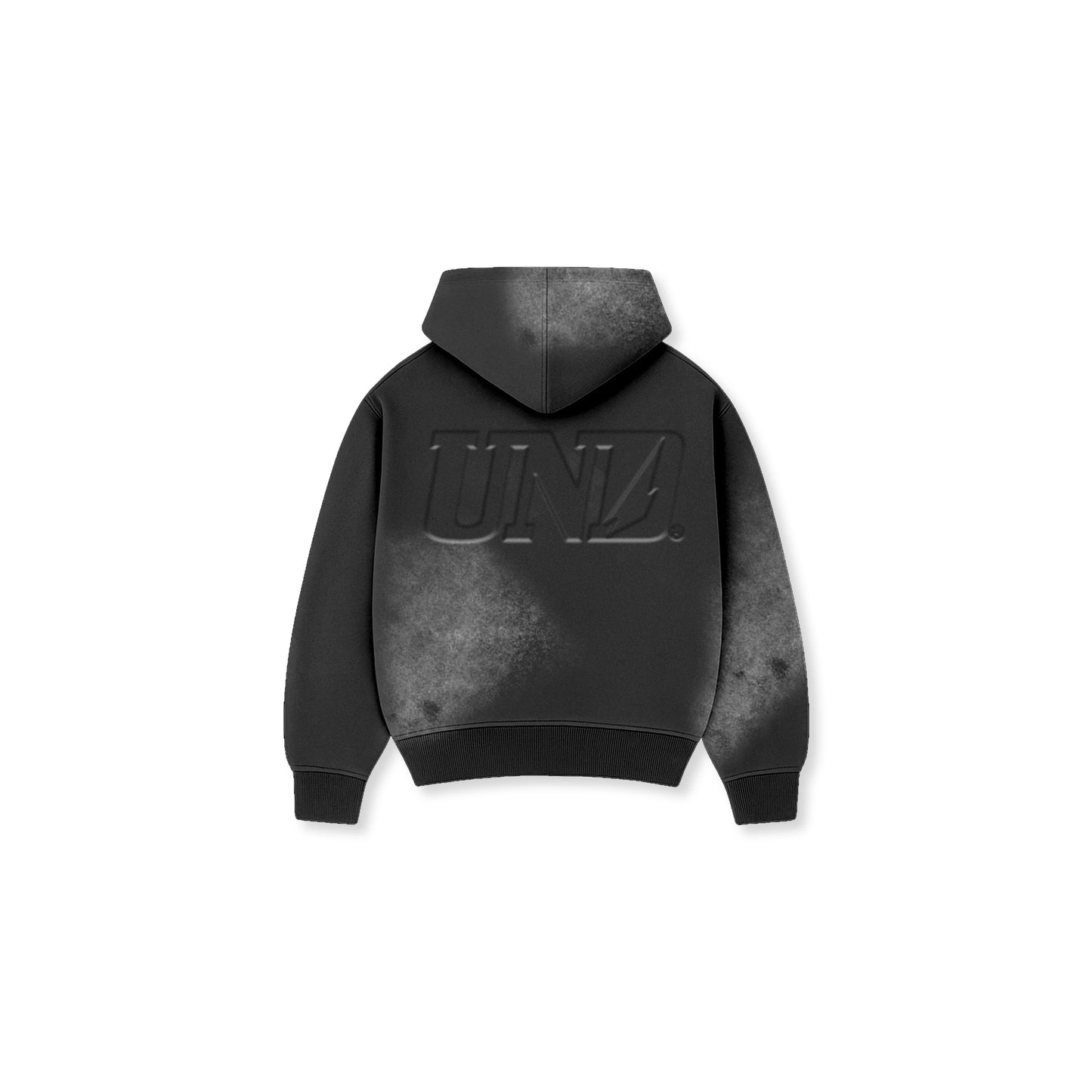 BIGO Embossed Zip up Hoodie Ash