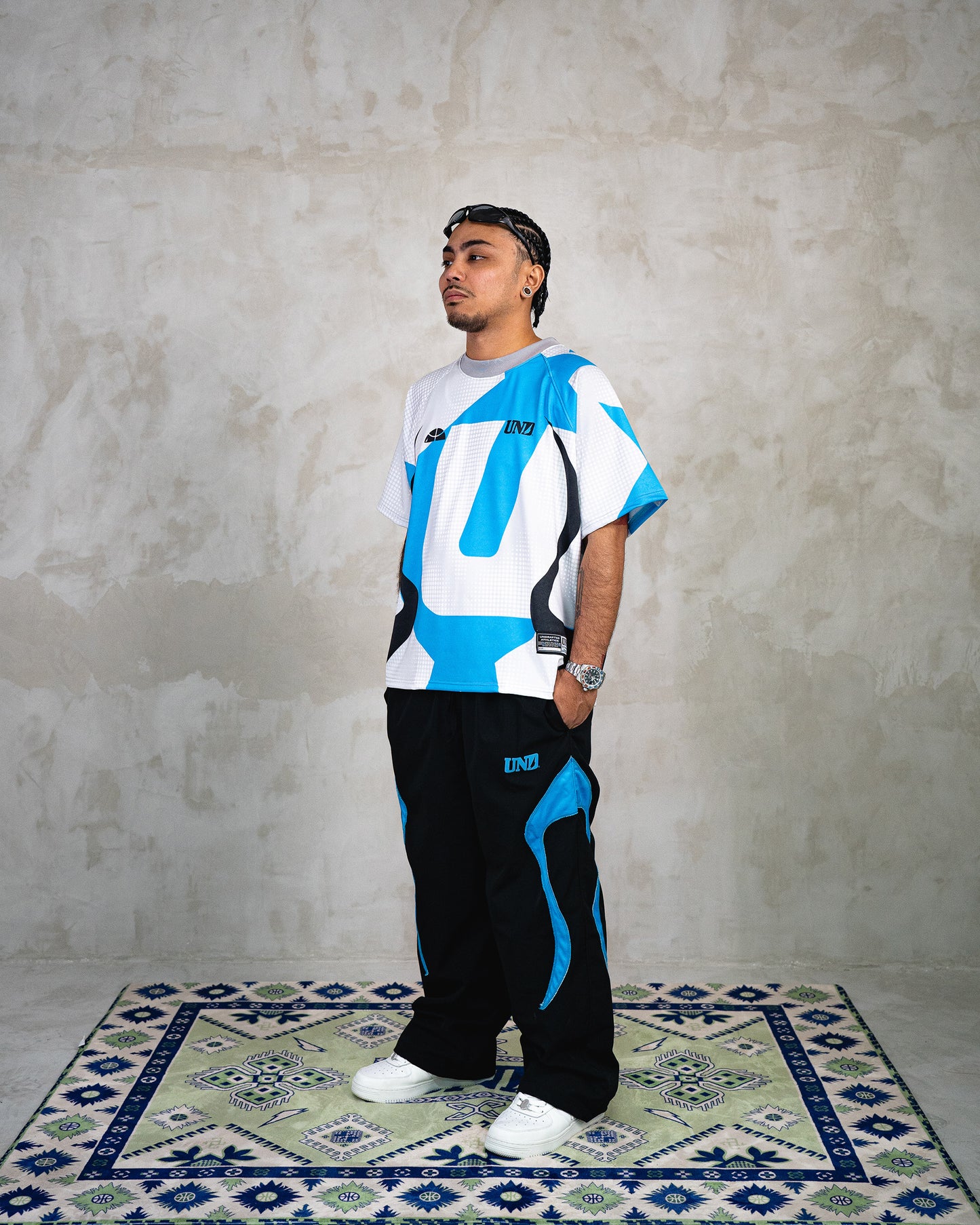 Ripple Straight Leg Nylon Trackpants Black