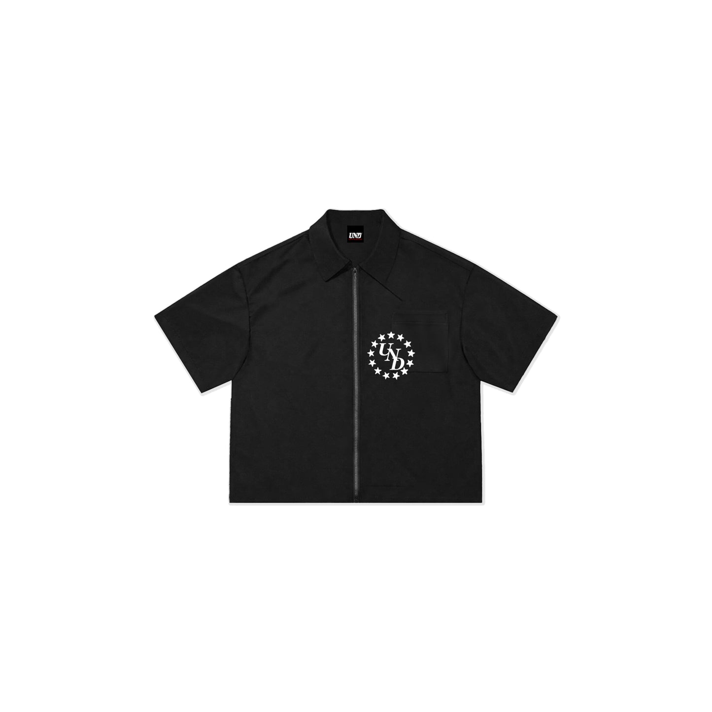 Times Boxed Polo in Black