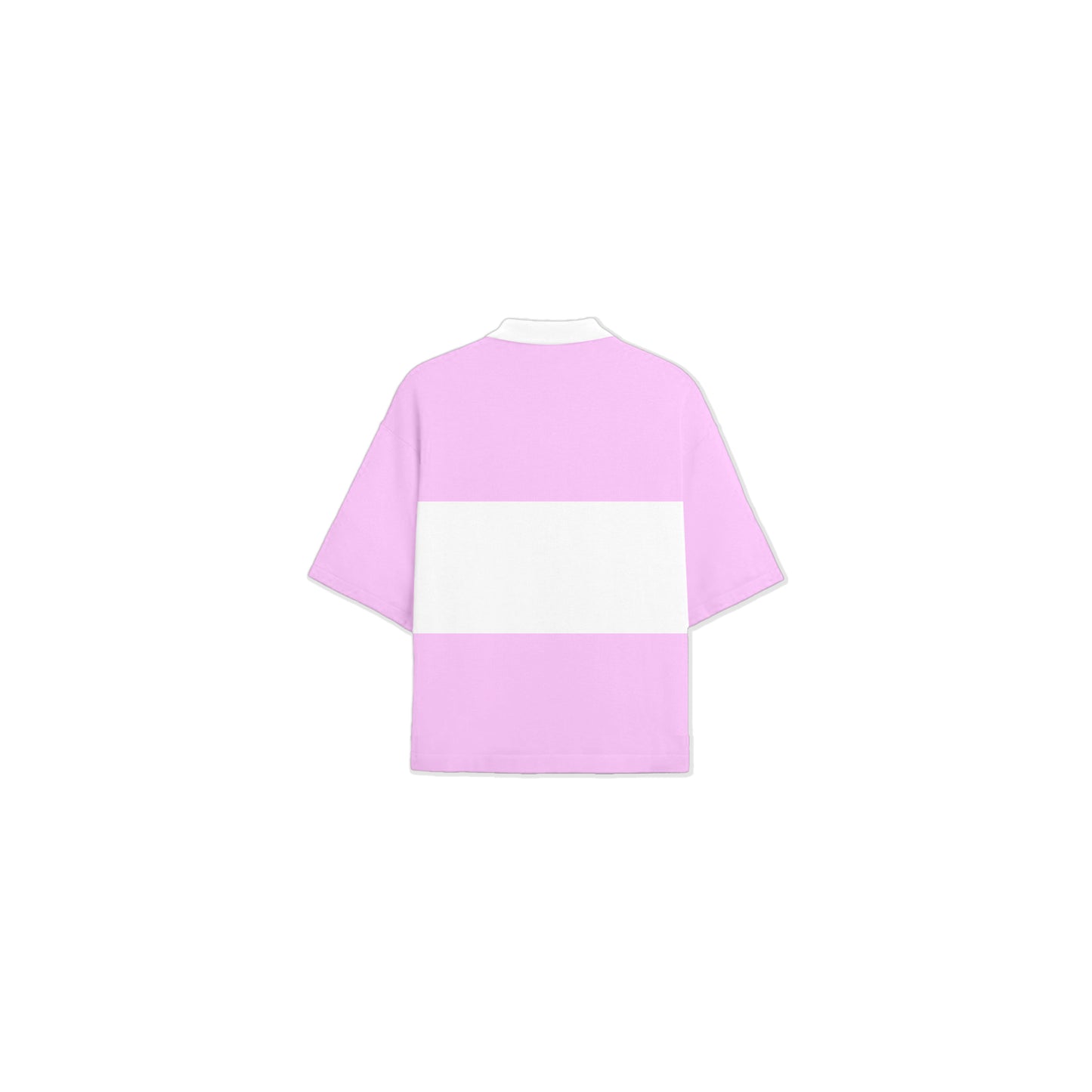 Classic Boxy Polo Shirt 2-Tone in Pink