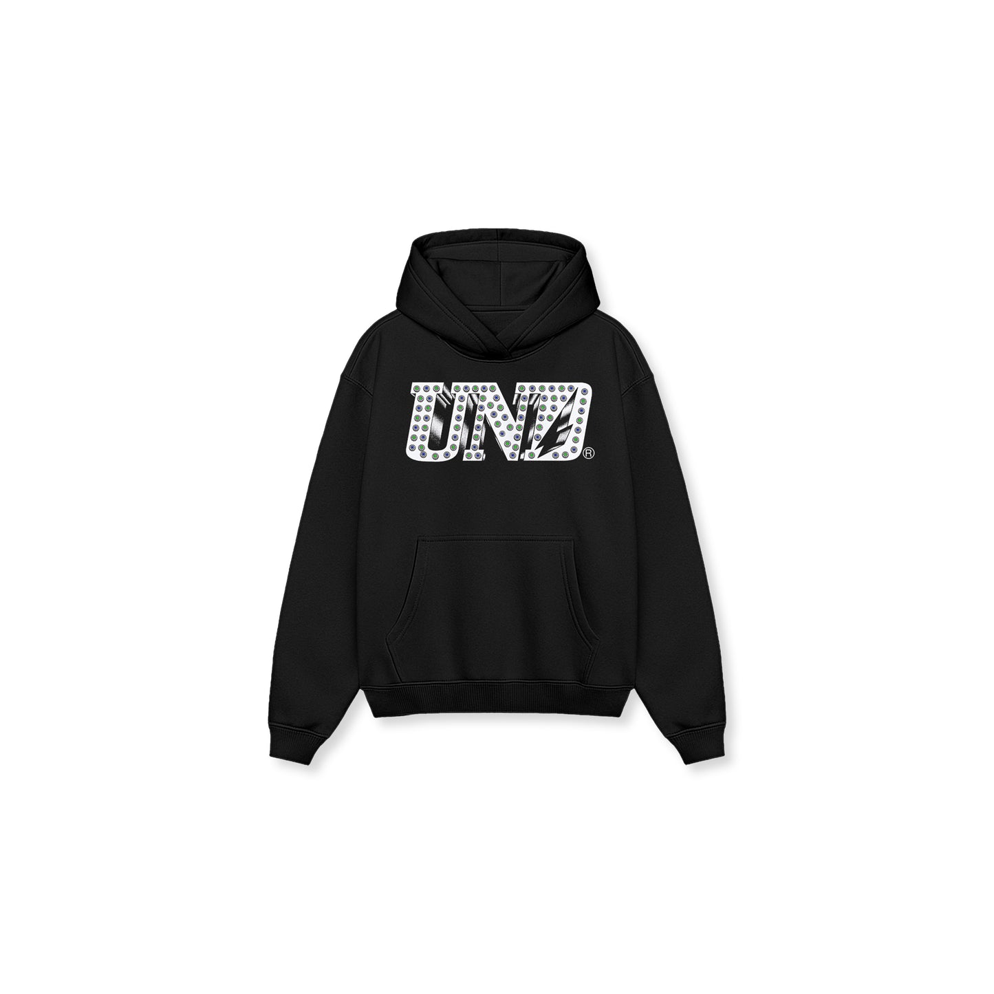 UND Logo Baguette Hoodie in Black