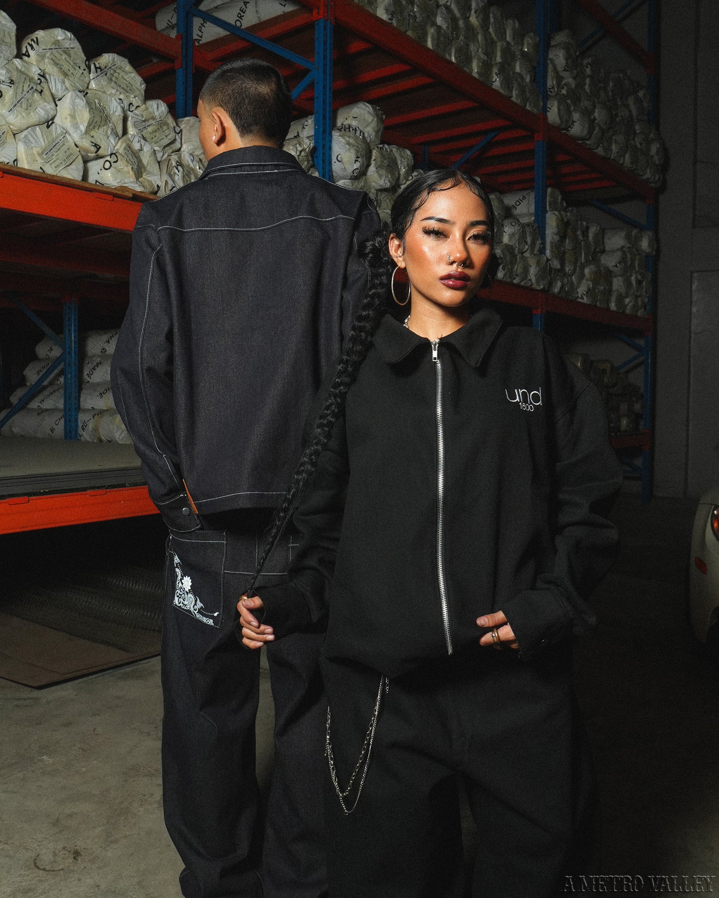 UND1600 Black Denim Jacket