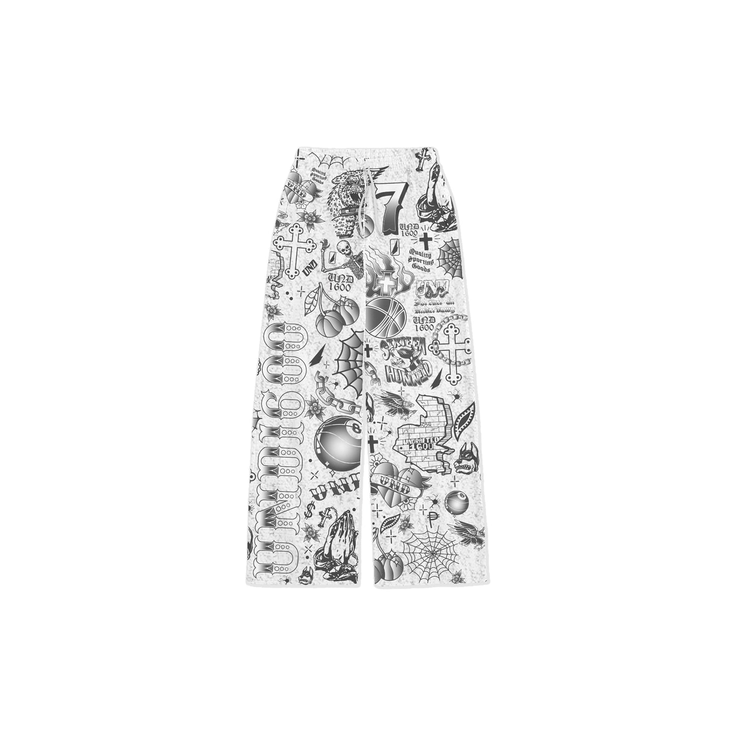 Inked Overall Sweatpants in Grey