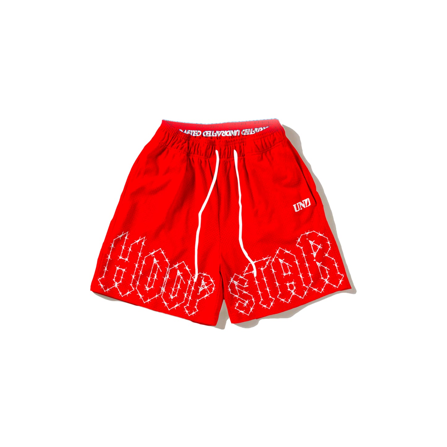 Hoop Star Red Mesh Shorts