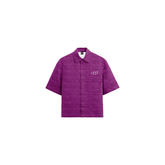 Writings Button Up Polo in Fuschia