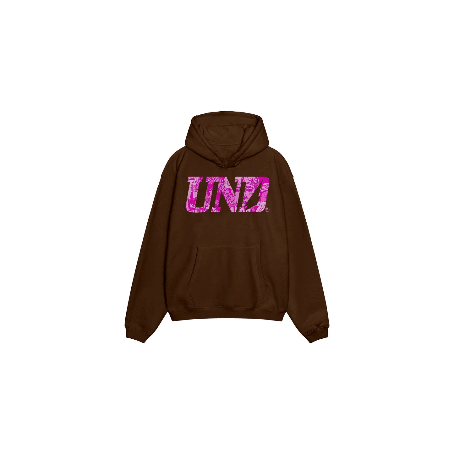 UND Logo HIS2RY Hoodie in Choco Brown