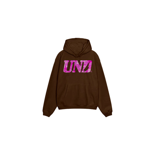 UND Logo HIS2RY Hoodie in Choco Brown
