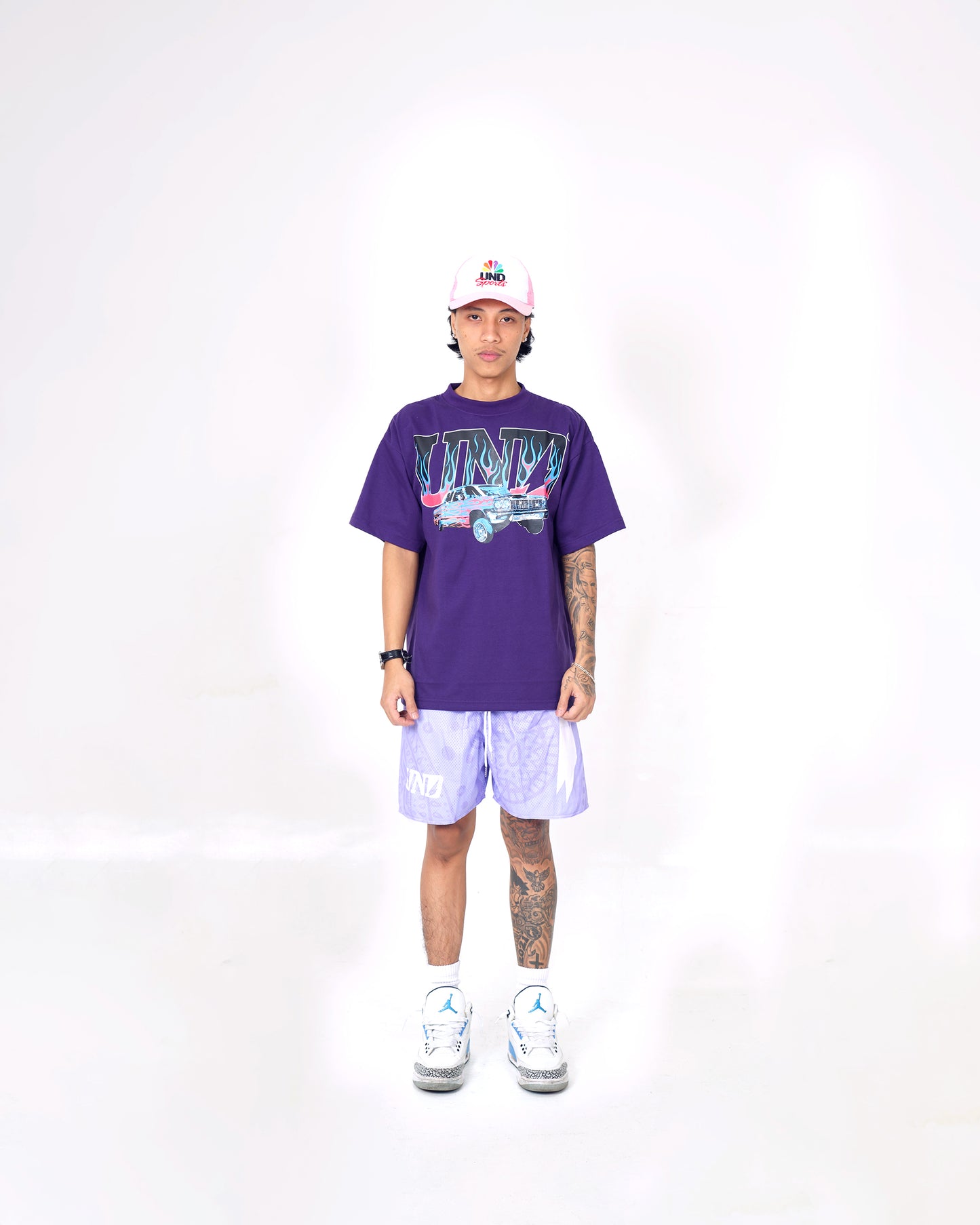 BDN Volt Lilac Mesh Shorts