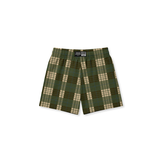 Plaid Boxy Shorts in Green