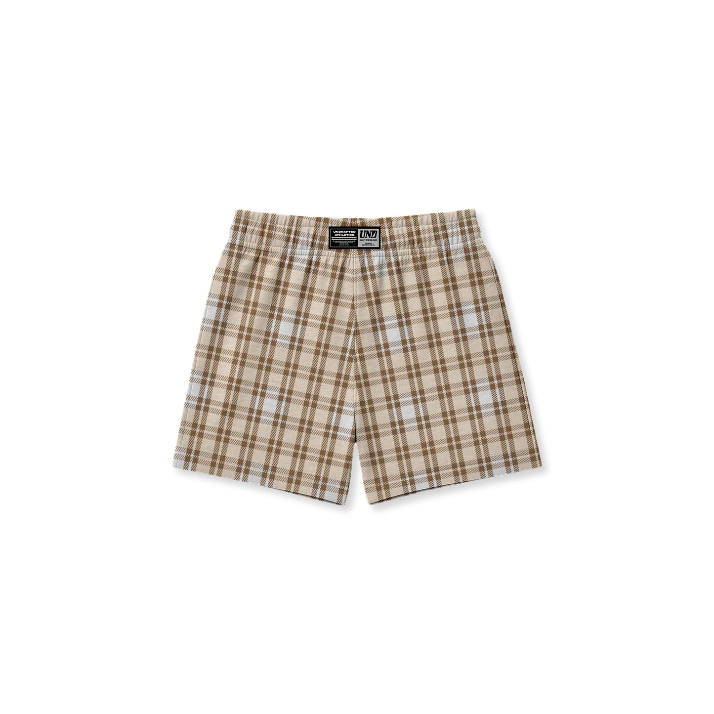Plaid Boxer Shorts in Cream