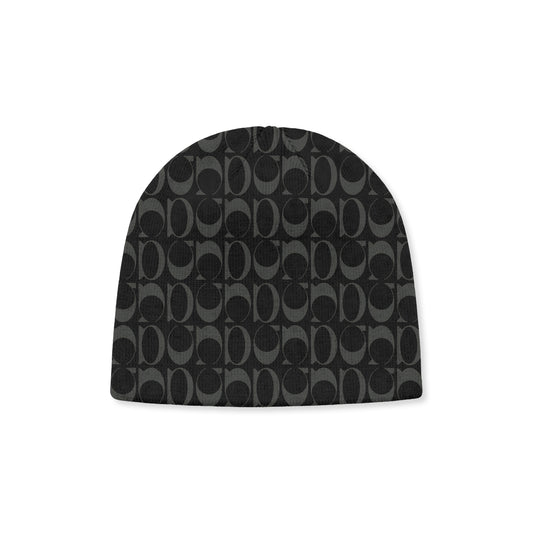 UND Monogram Black Knit Beanie
