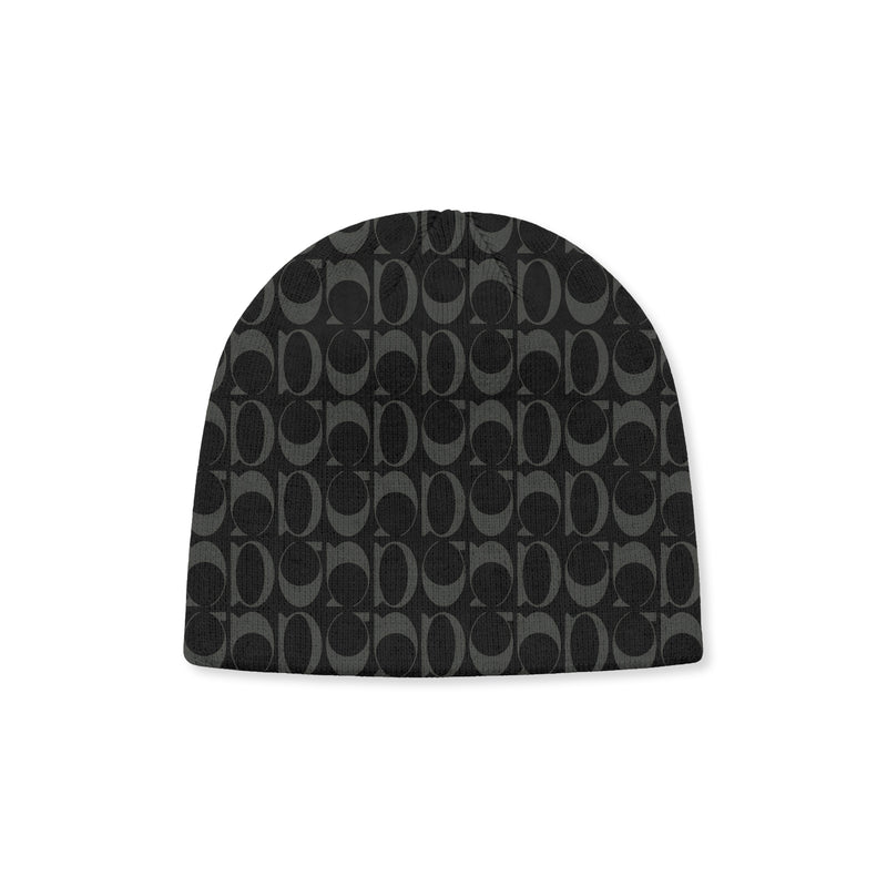 UND Monogram Black Knit Beanie