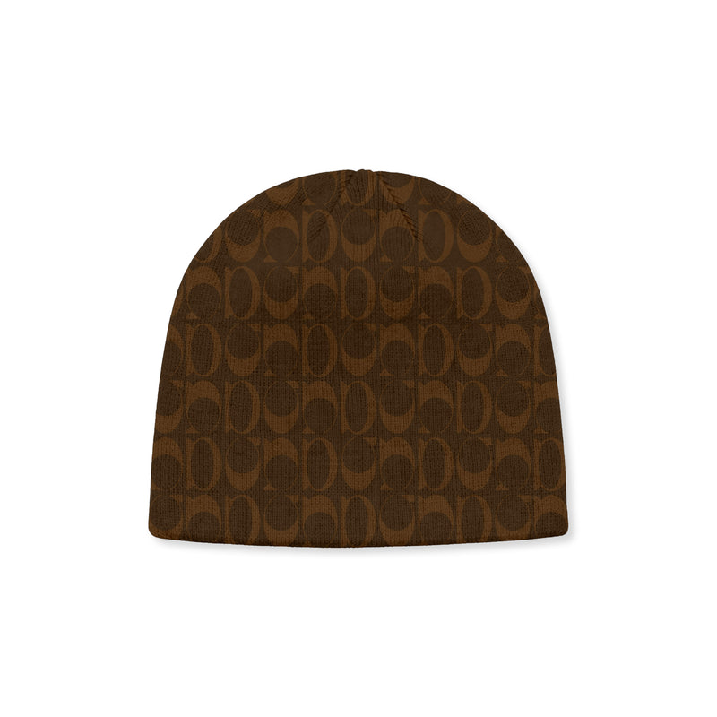 UND Monogram Brown Knit Beanie