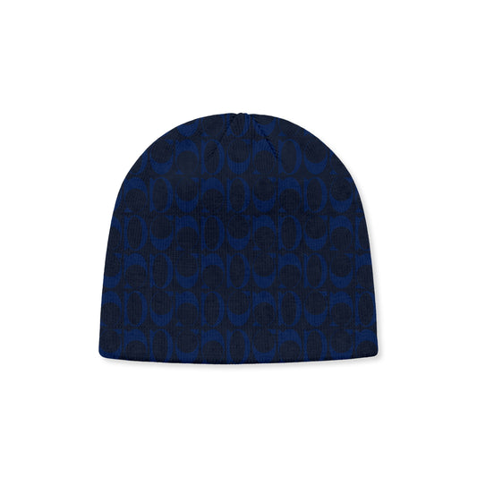 UND Monogram Navy Knit Beanie
