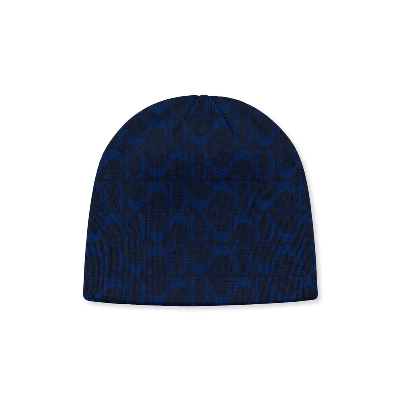 UND Monogram Navy Knit Beanie