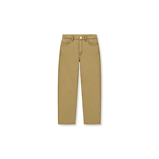 Paisley Twill Straight Leg Pants in Mocha