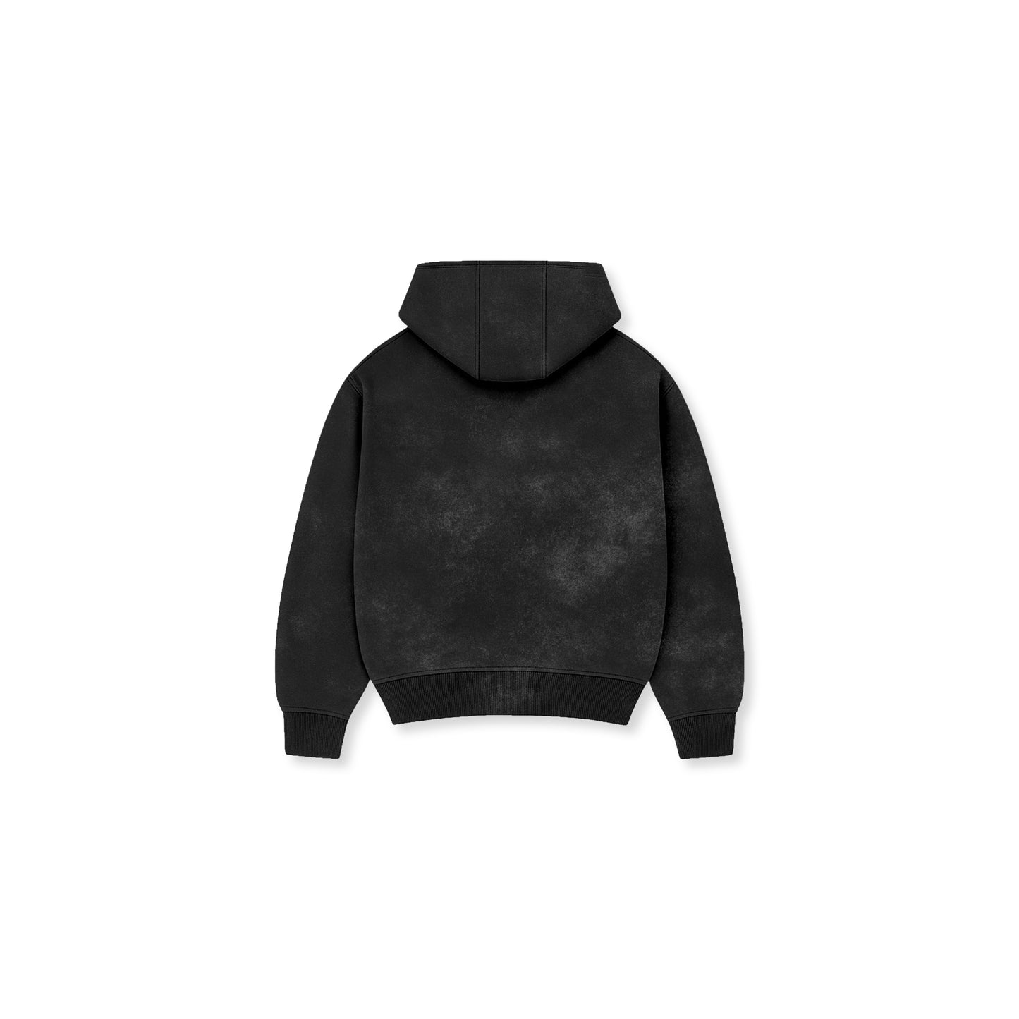 Bound Logo Washed Full-zip Hoodie Black