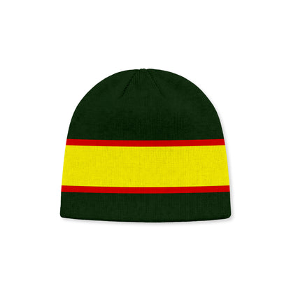 2-tone Stripe Green Knit Beanie