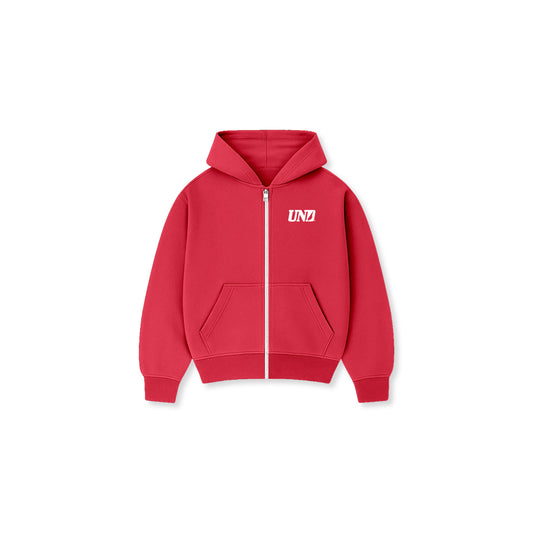 BIGO Zip Up Hoodie in Coke Red