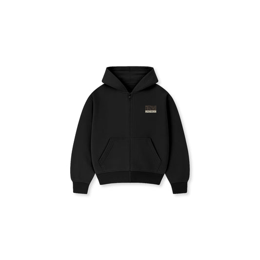 ALPINE FULL ZIP HOODIE BLACK