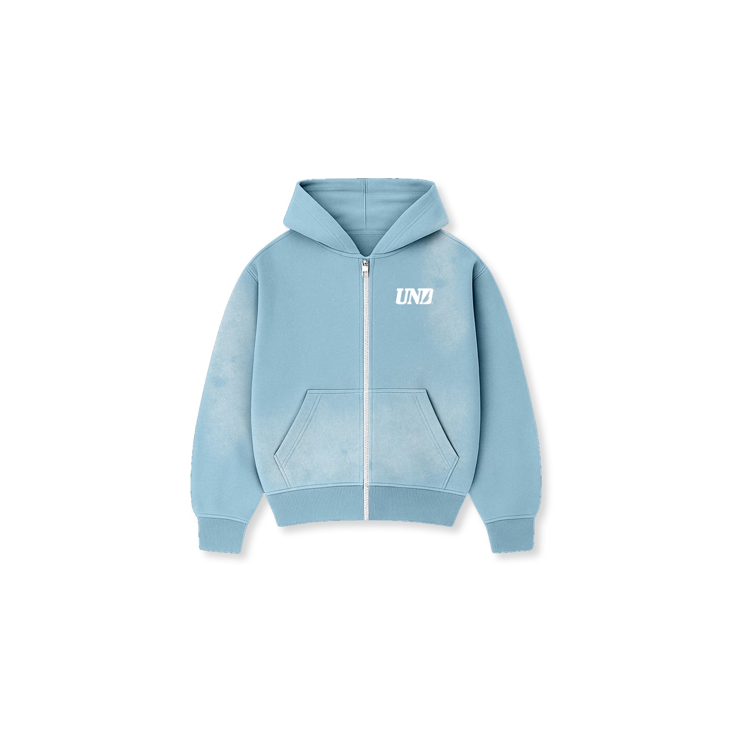 BIGO Embossed Zip up Hoodie Wave