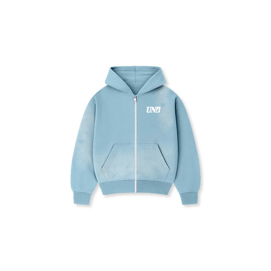 BIGO Embossed Zip up Hoodie Wave