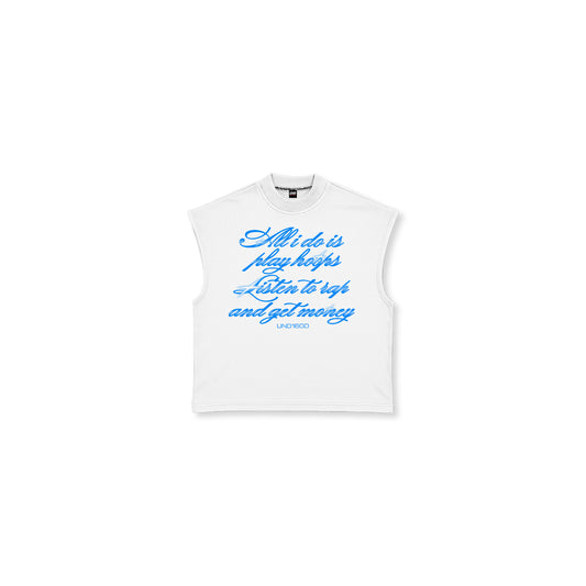 Lifestyle Script Muscle Tee White
