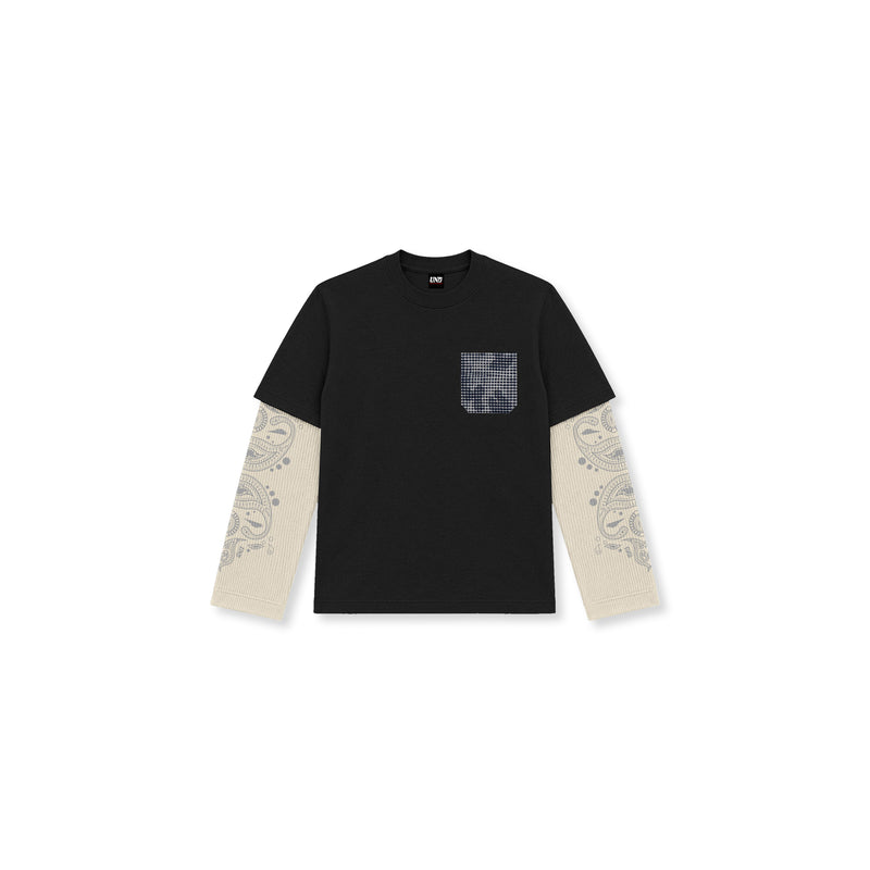 Pocket Paisley 2-Fer Waffle L/S Tee