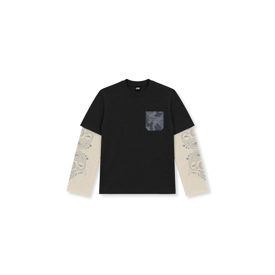 Pocket Paisley 2-Fer Waffle L/S Tee