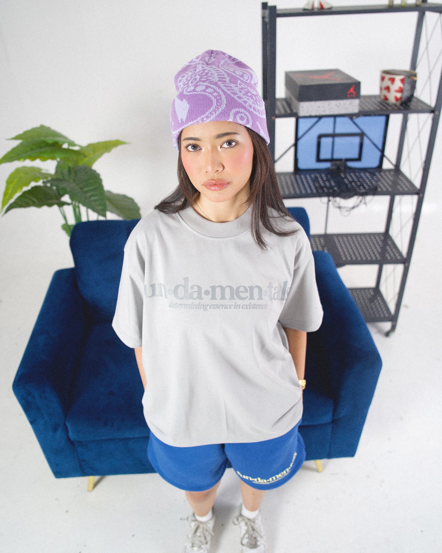 Fundamentals Define Boxed Tee Grey