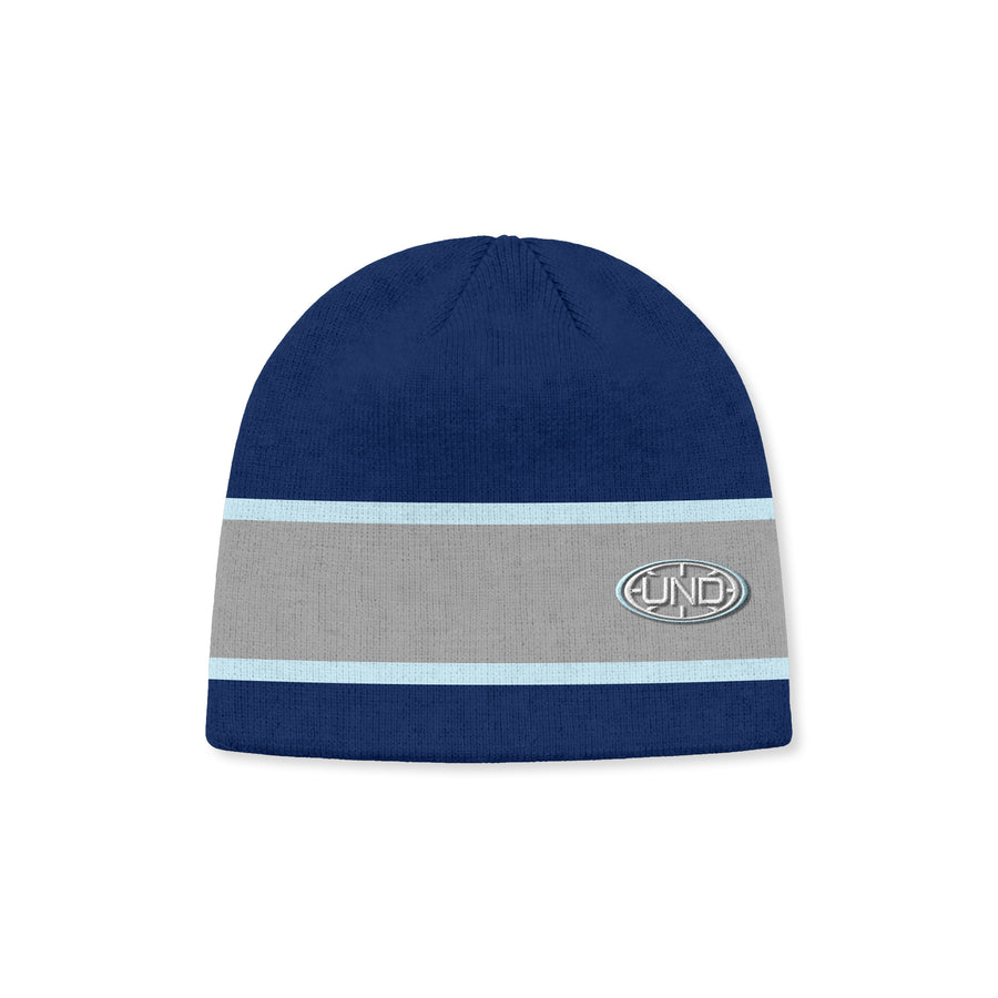 2-tone Stripe Blue Knit Beanie