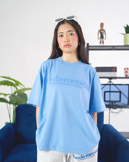 Fundamentals Define Boxed Tee Aqua