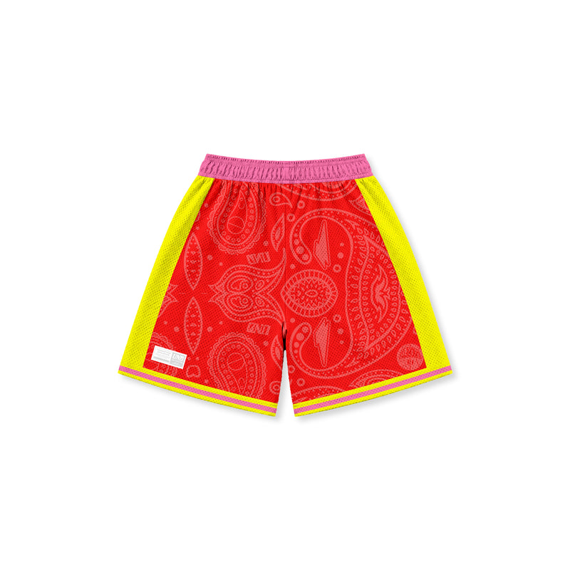 Bandana V2 Pink Lemonade Mesh Shorts