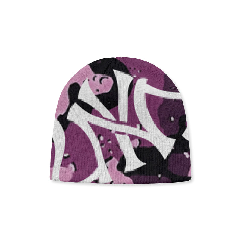 Yank Pink Camou Knit Beanie