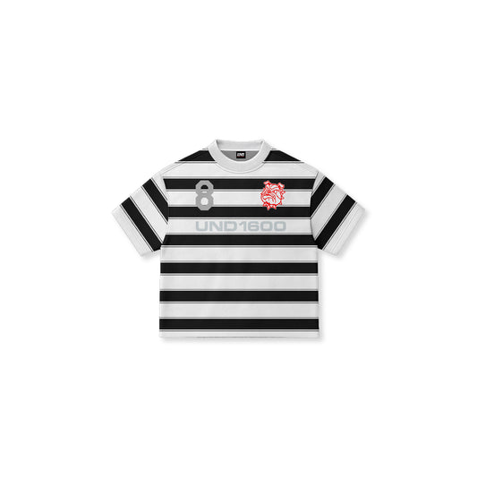 Year 8 Stripe Boxy Tee "AWNING"