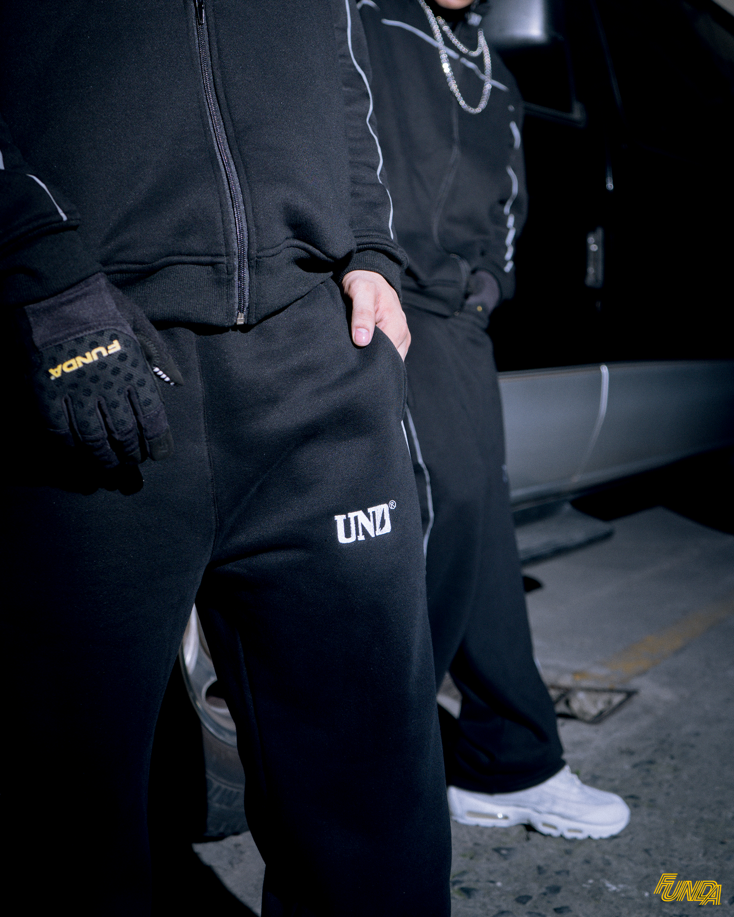 FUNDA® Straight Leg Track Pants Black