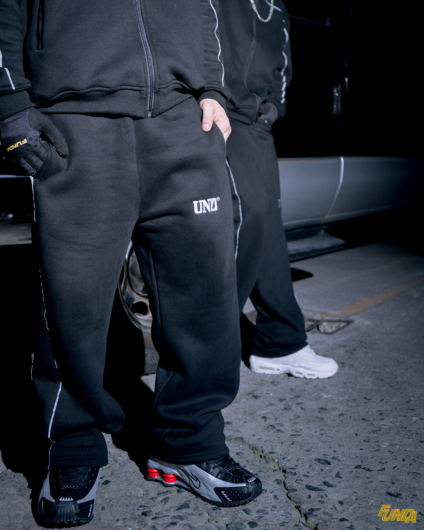 FUNDA® Straight Leg Track Pants Black