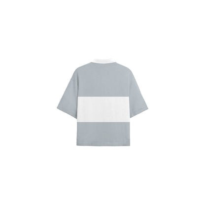 Classic Boxy Polo Shirt 2-Tone in Coolgrey