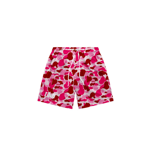 Pink Camou Baggy Mesh Shorts